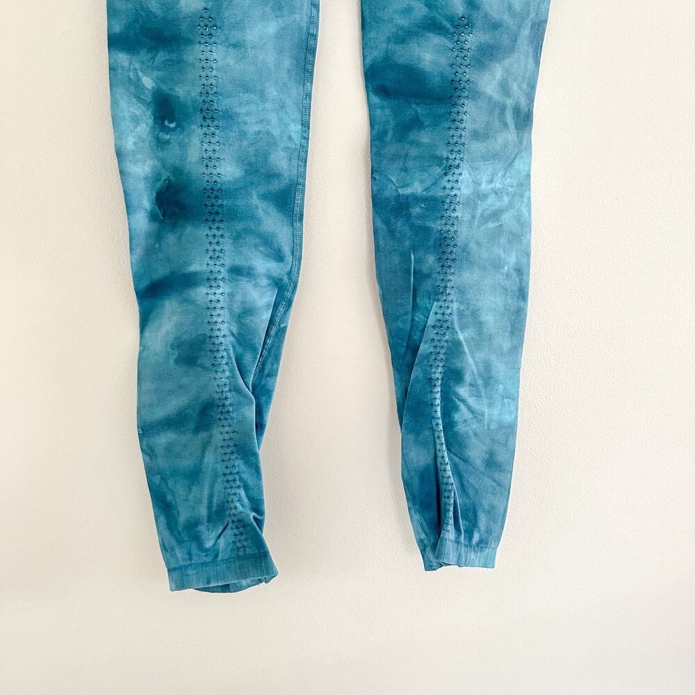 Free People Good Karma Tie Dye Yoga Leggings in Blue Peacock - Picture 4 of 8